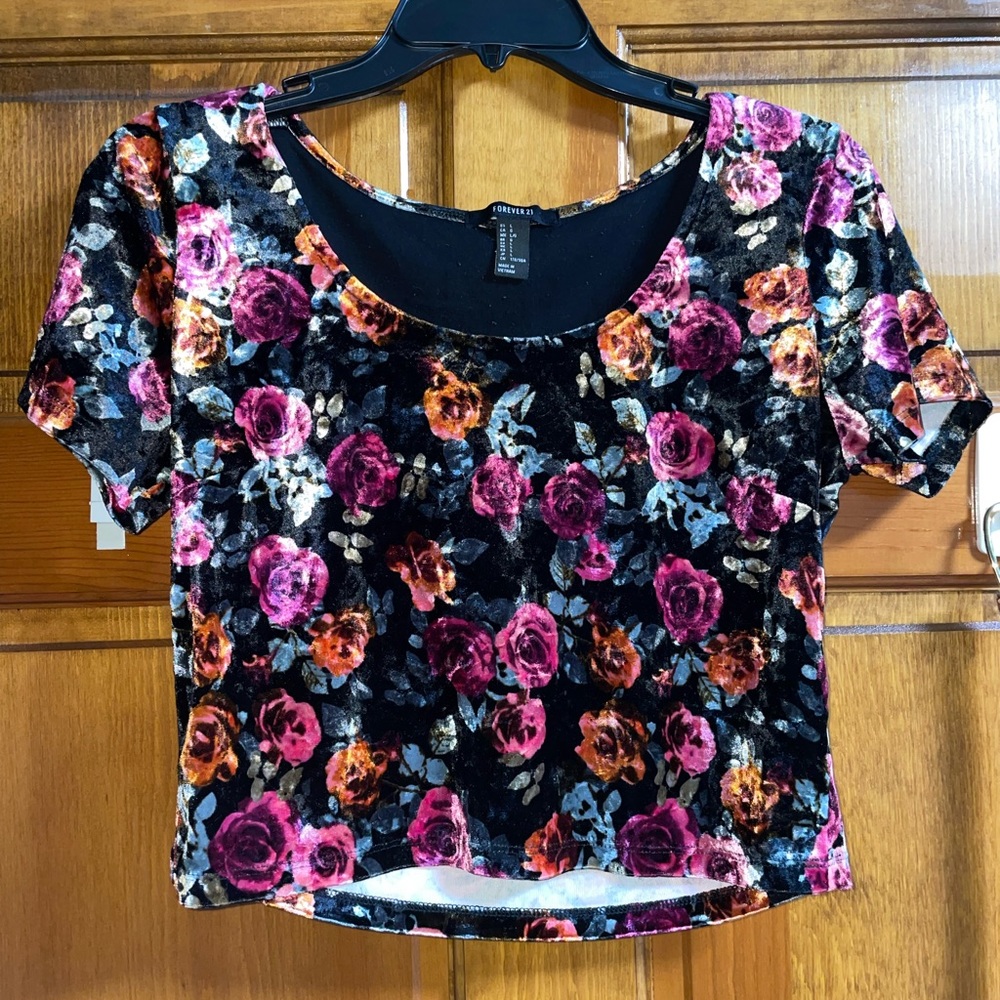 Velvet crop top